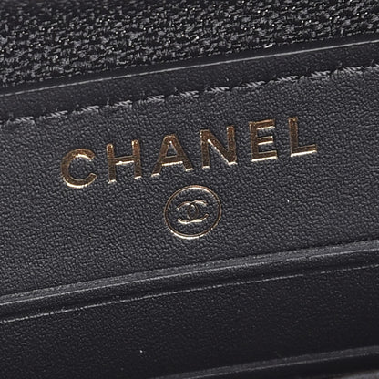Chanel Caviar Quilted Small Boy Zip Around Wallet Black 6 of 9
