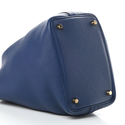 Hermes Taurillon Maurice Picotin Lock 18 PM Bleu Saphir 9 of 11