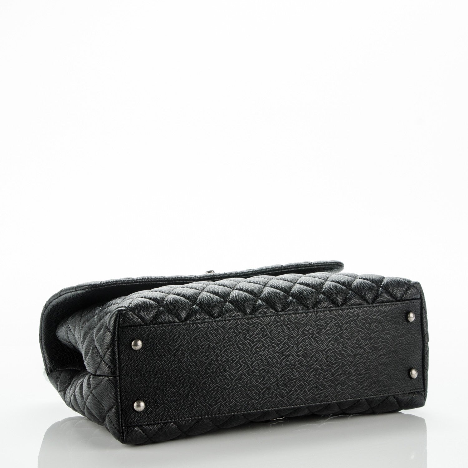 Chanel Caviar Quilted Medium Coco Handle Flap Black 4 of 7