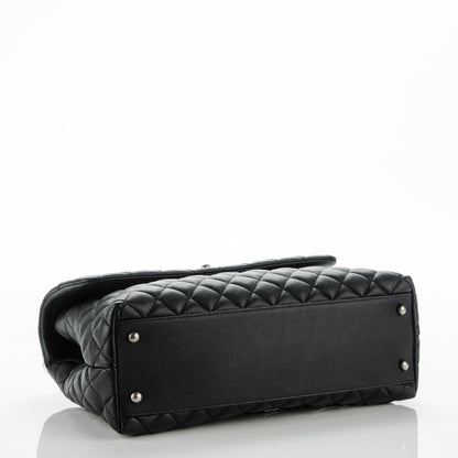 Chanel Caviar Quilted Medium Coco Handle Flap Black 4 of 7