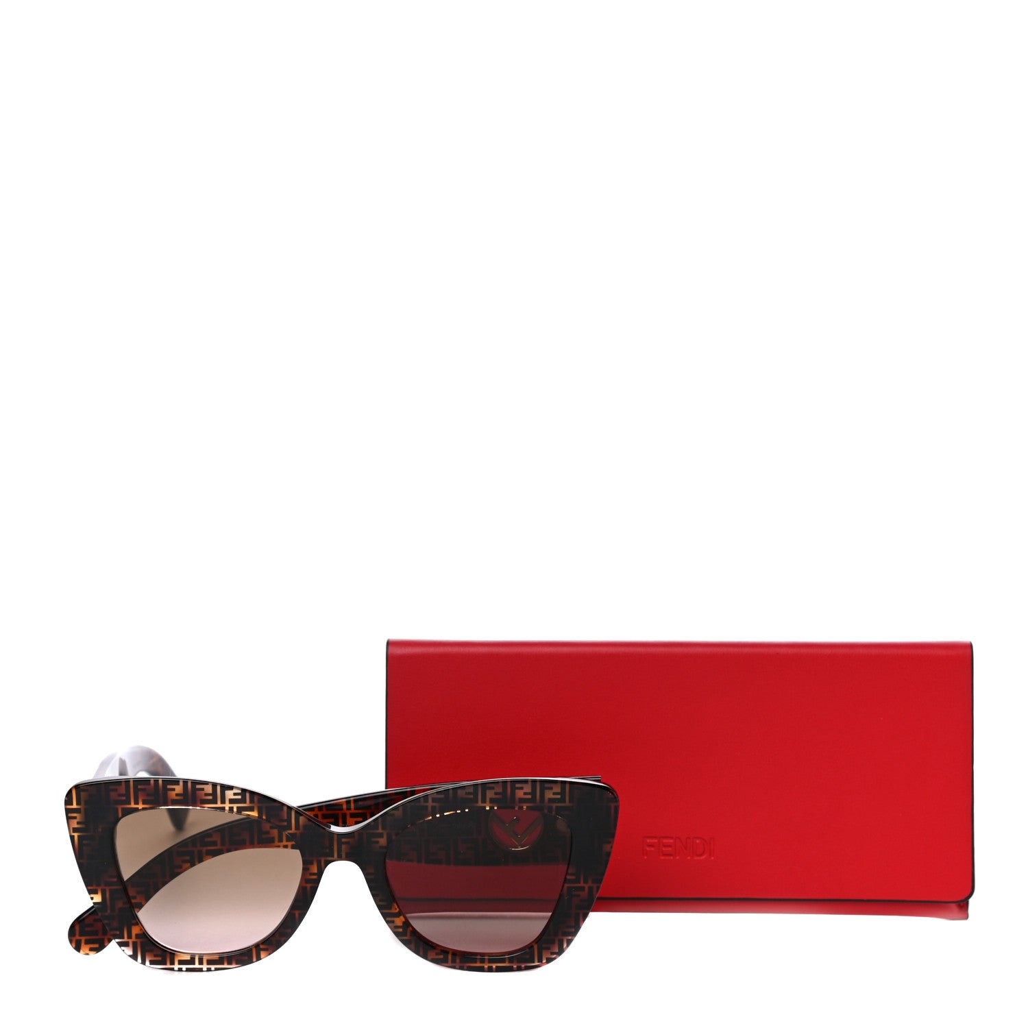 Fendi Acetate F is Fendi FF 51mm Cat Eye Sunglasses 0327/S Tortoise Camouflage 7 of 7
