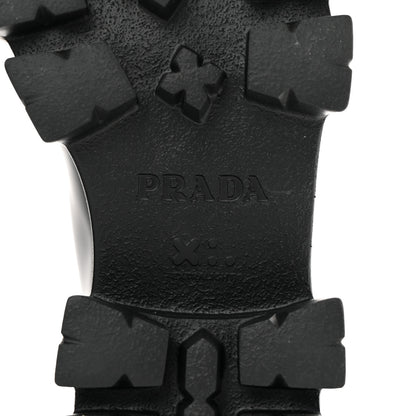 Prada Spazzolato Rois Sfumato Monolith 55mm Derby Loafers 38.5 Black Argento 7 of 9
