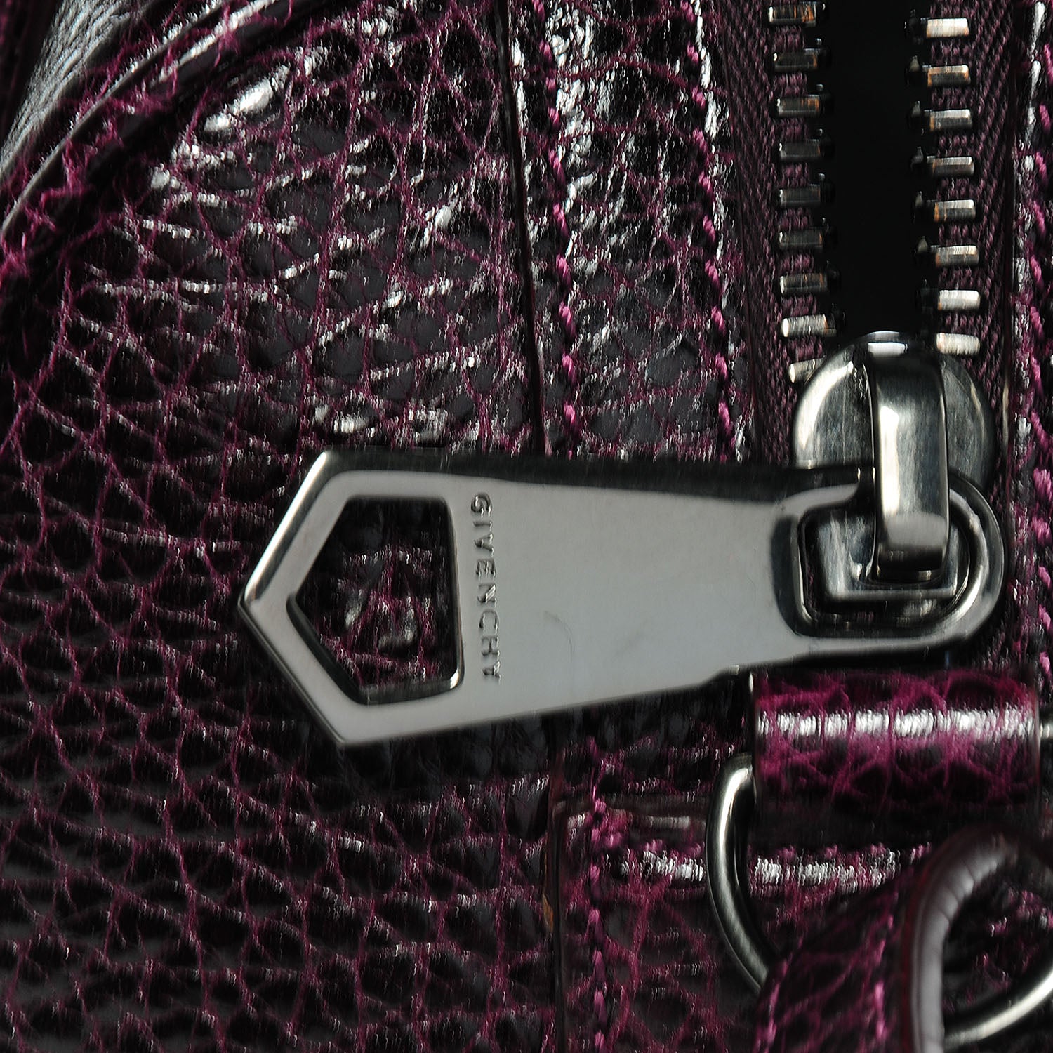 Givenchy Glazed Pebbled Calfskin Mini Lucrezia Aubergine 7 of 9