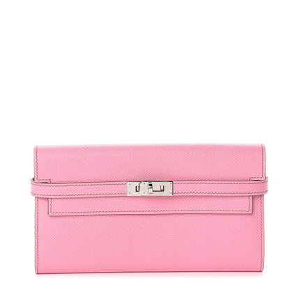 Hermes Epsom Kelly Longue Wallet 5P Pink 1 of 7