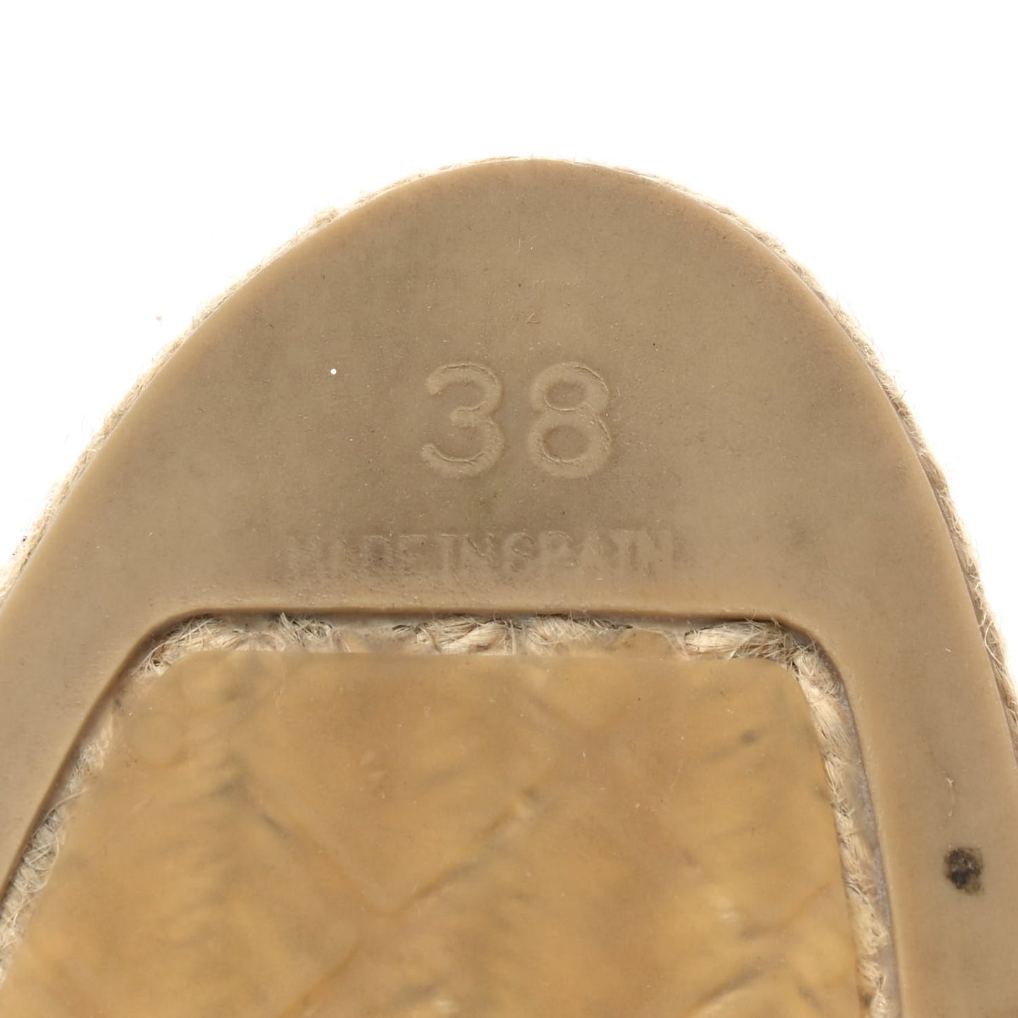 Lambskin CC Espadrilles 38 Beige Black