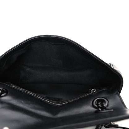 Gucci Calfskin Matelasse Monochrome Small GG Marmont Shoulder Bag Black 5 of 12