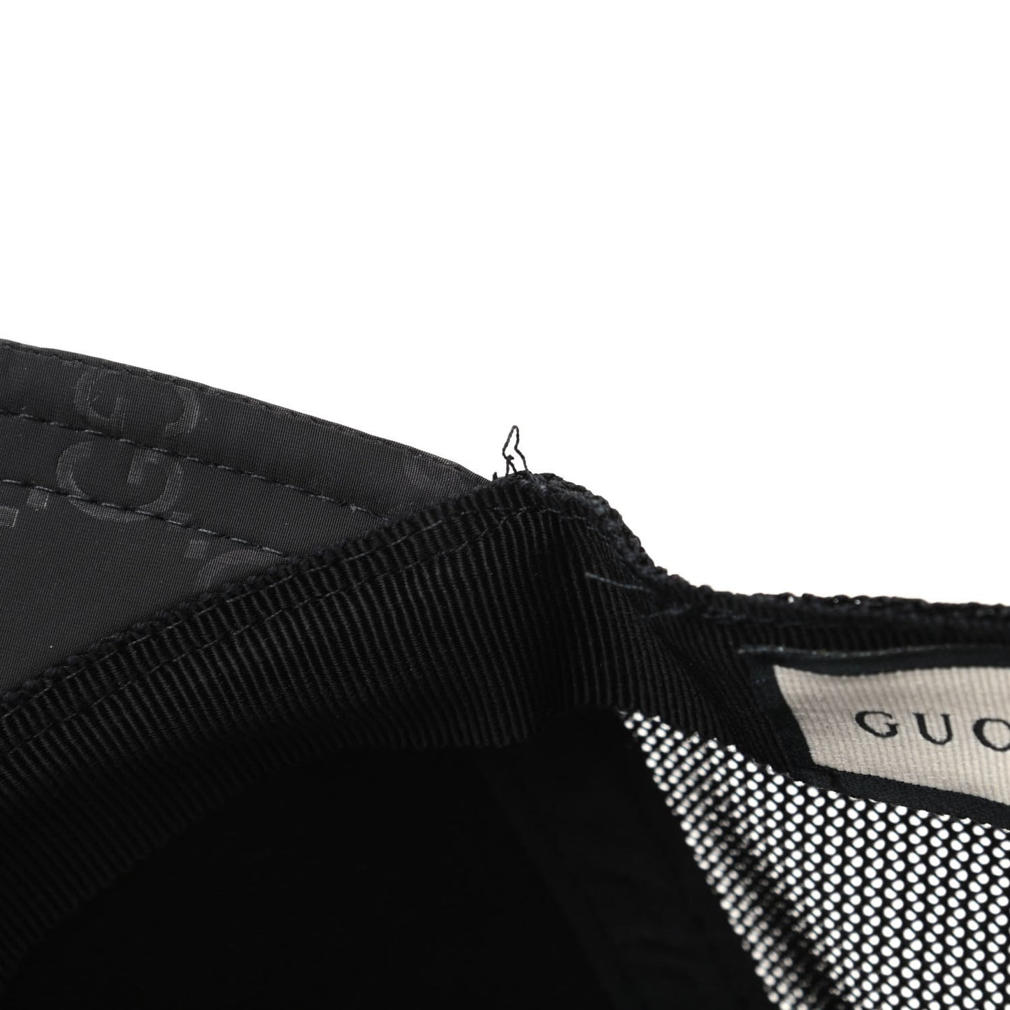 Nylon Monogram Baseball Hat L Black