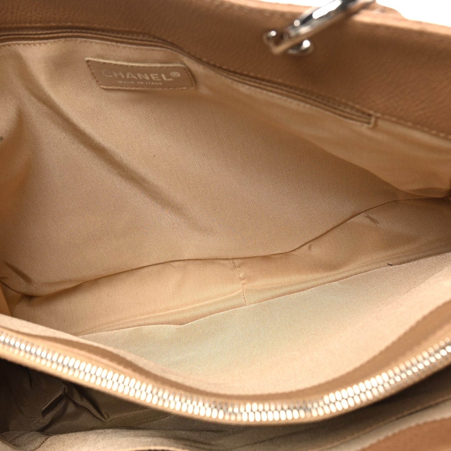 Caviar Quilted Grand Shopping Tote GST Beige Clair