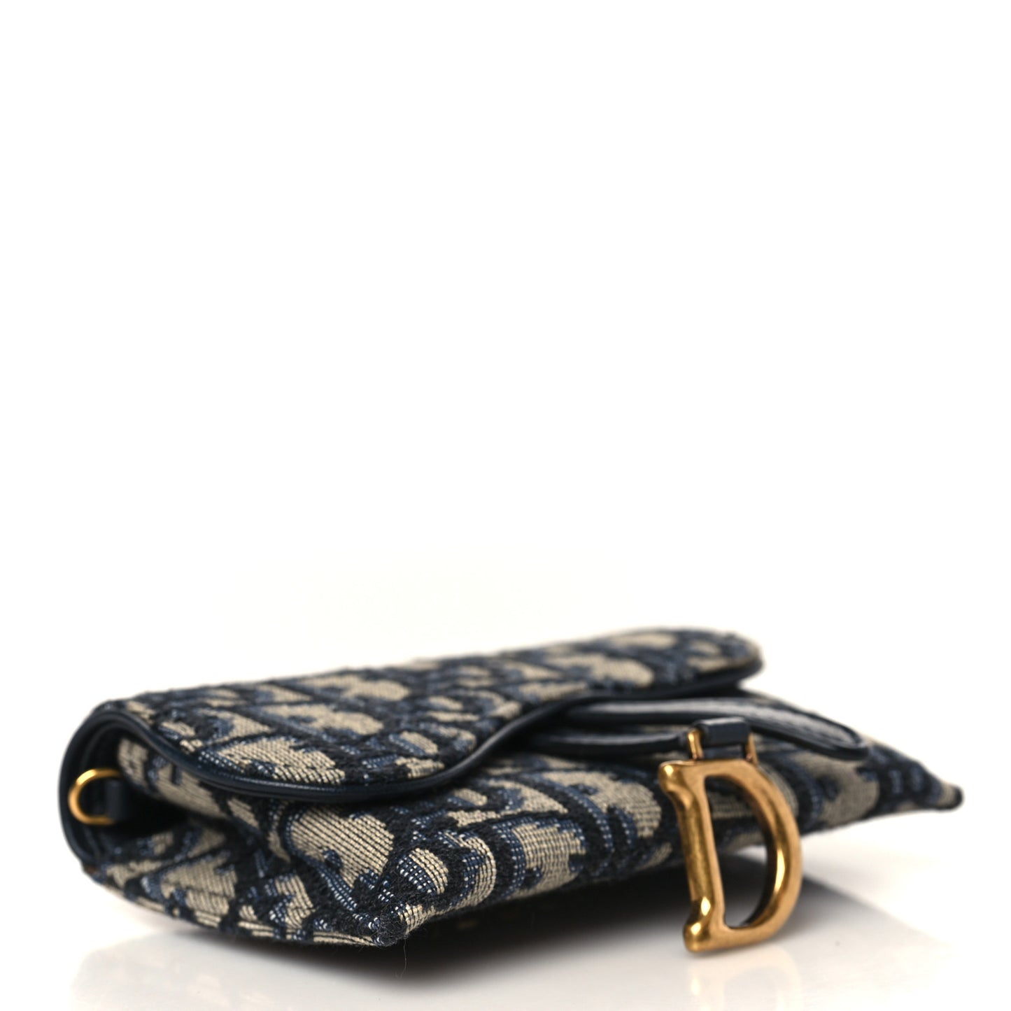 Oblique Nano Saddle Chain Pouch Blue