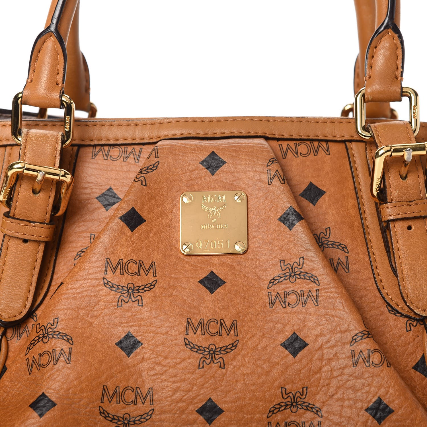 MCM Visetos Shoulder Bag Cognac 9 of 9