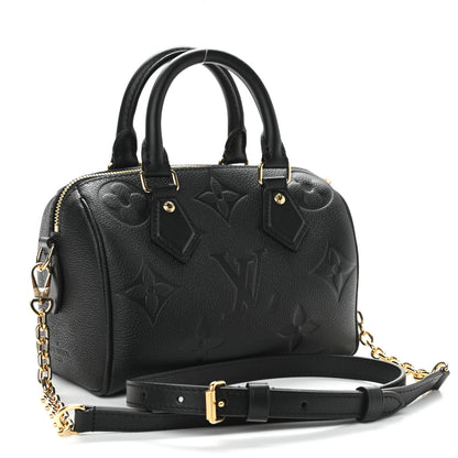 Louis Vuitton Empreinte Monogram Giant Speedy Bandouliere 20 Black 3 of 9
