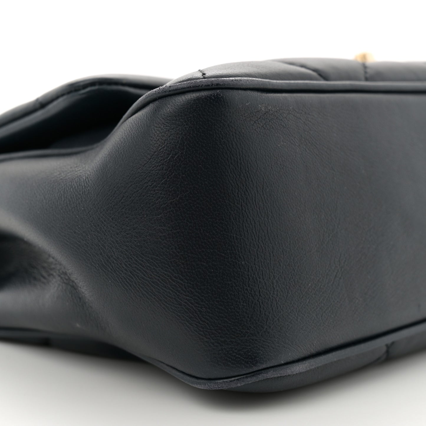 Lambskin Quilted Easy Carry Flap Navy