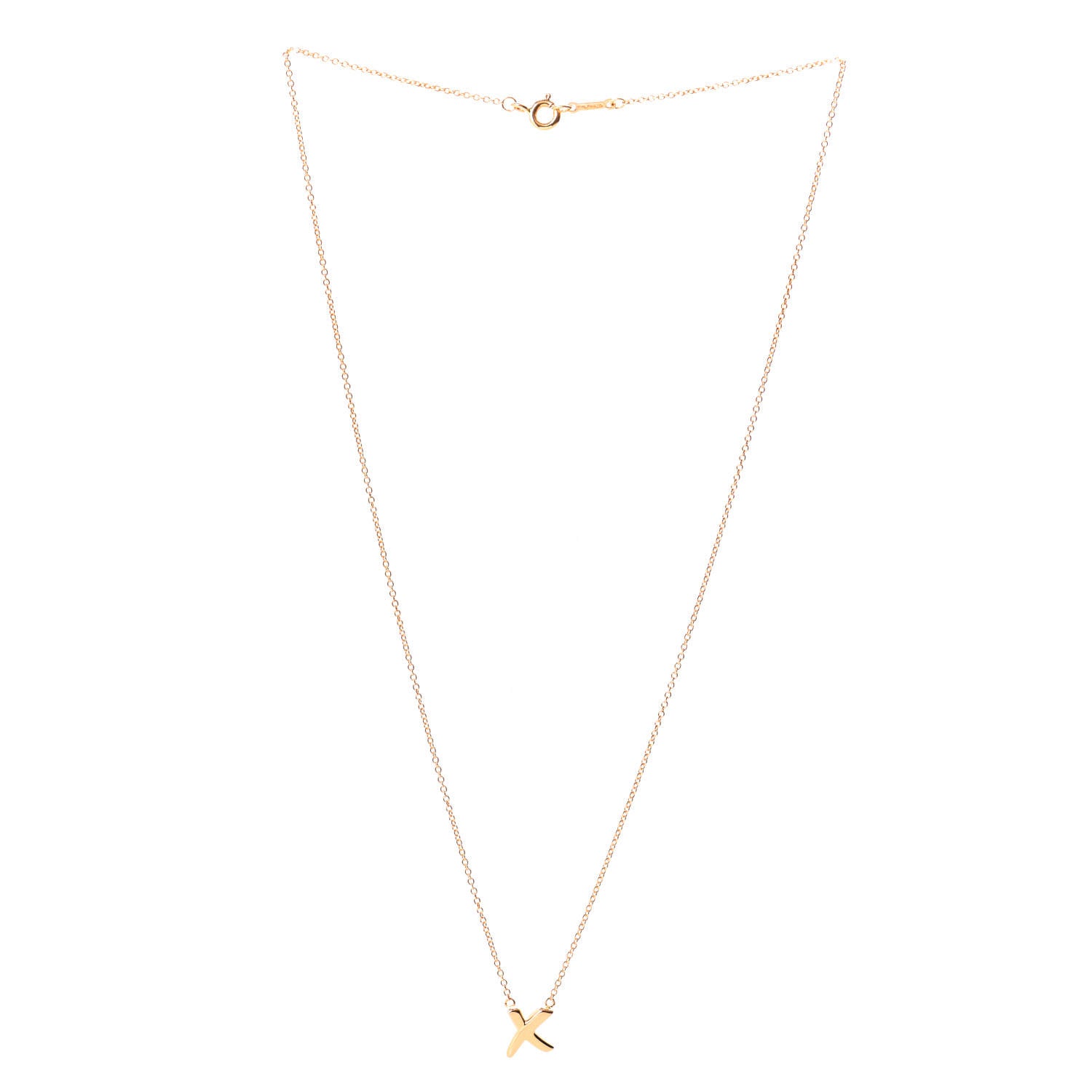Tiffany 18K Rose Gold Paloma Picasso Graffiti X Pendant Necklace 2 of 6