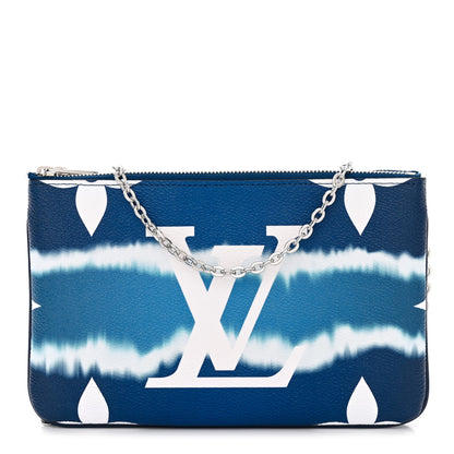 Louis Vuitton Monogram Giant Escale Double Zip Pochette Blue 1 of 12