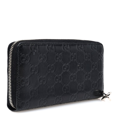 Gucci Guccissima Large Twins Zip Around Wallet Black 3 of 6