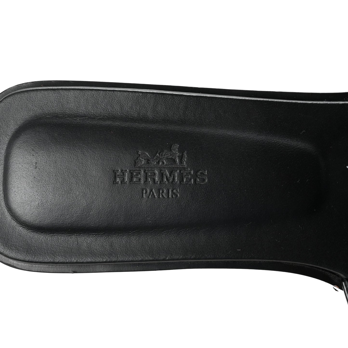Box Calfskin Oran Sandals 38 Black
