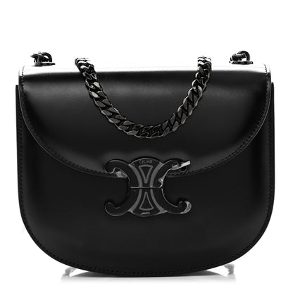 Celine Calfskin Besace Clea Chain Triomphe Black 1 of 10