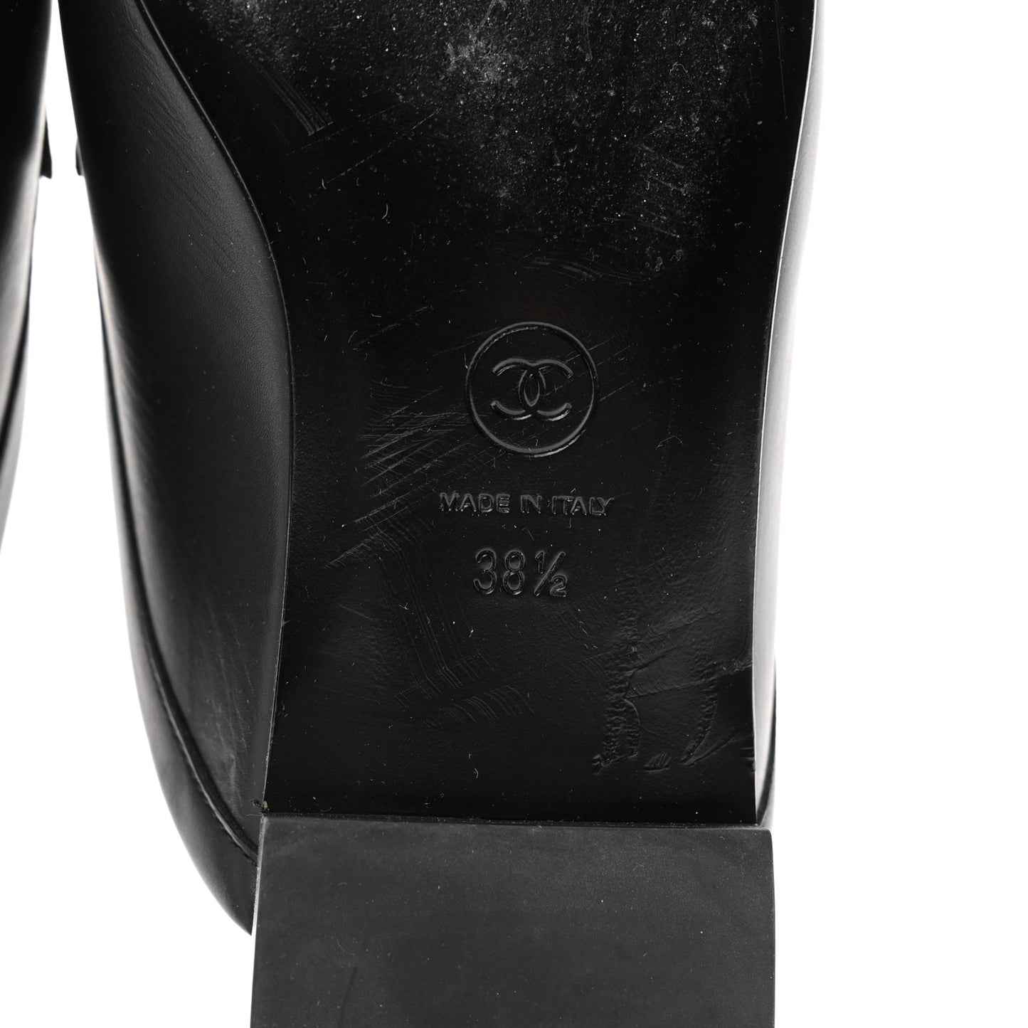 Lambskin CC Mules 38.5 Black