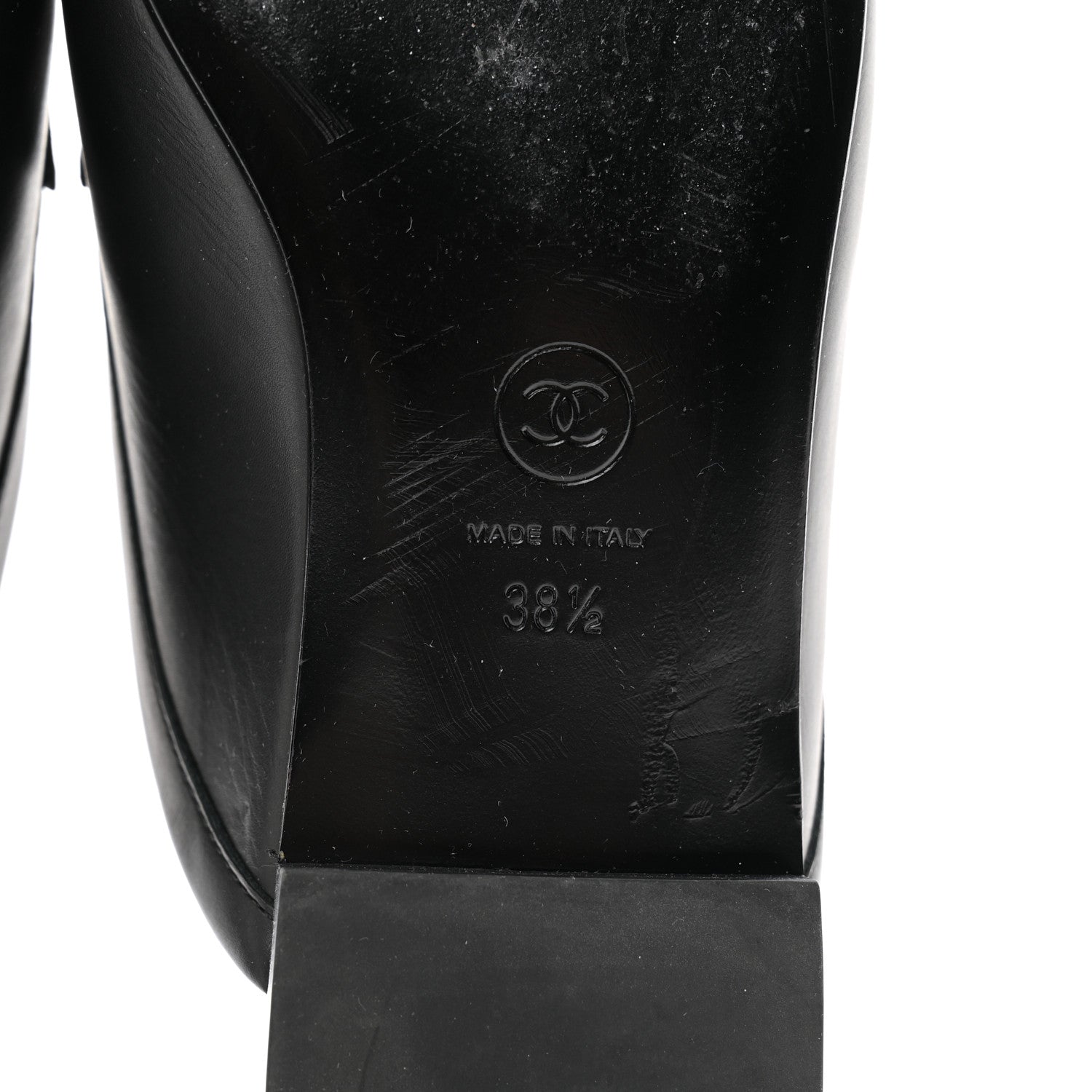 Chanel Lambskin CC Mules 38.5 Black 7 of 10