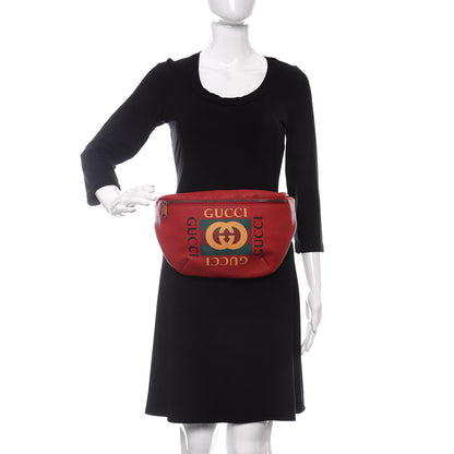 Gucci Grained Calfskin Logo Belt Bag Hibiscus Red 2 of 10