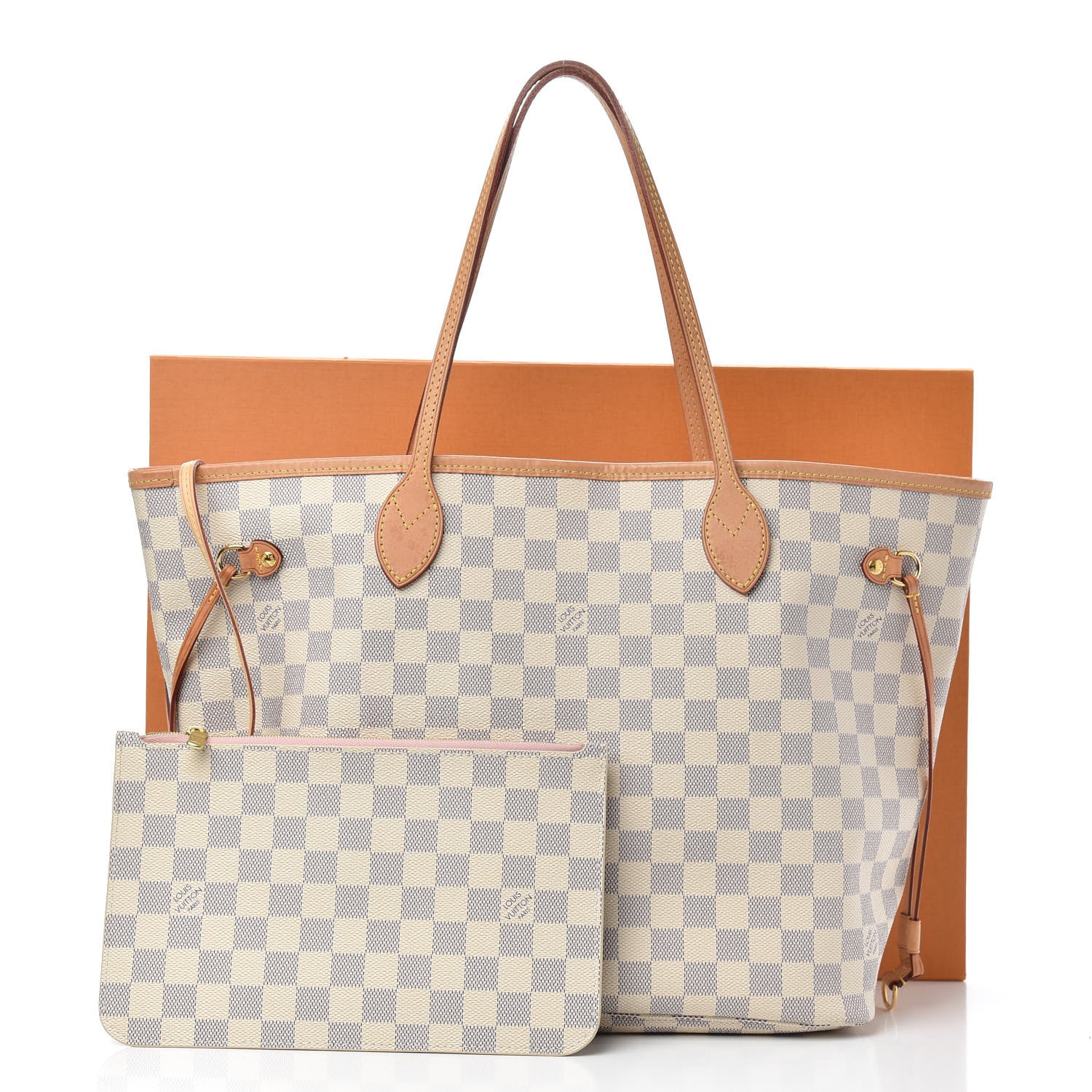 Louis Vuitton Damier Azur Neo Neverfull MM Rose Ballerine 14 of 14