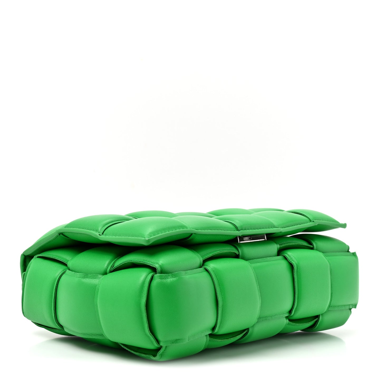 Nappa Maxi Intreccio Padded Cassette Crossbody Bag Parakeet