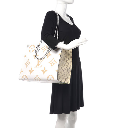 Louis Vuitton Monogram Giant Onthego GM Kaki Beige 2 of 9