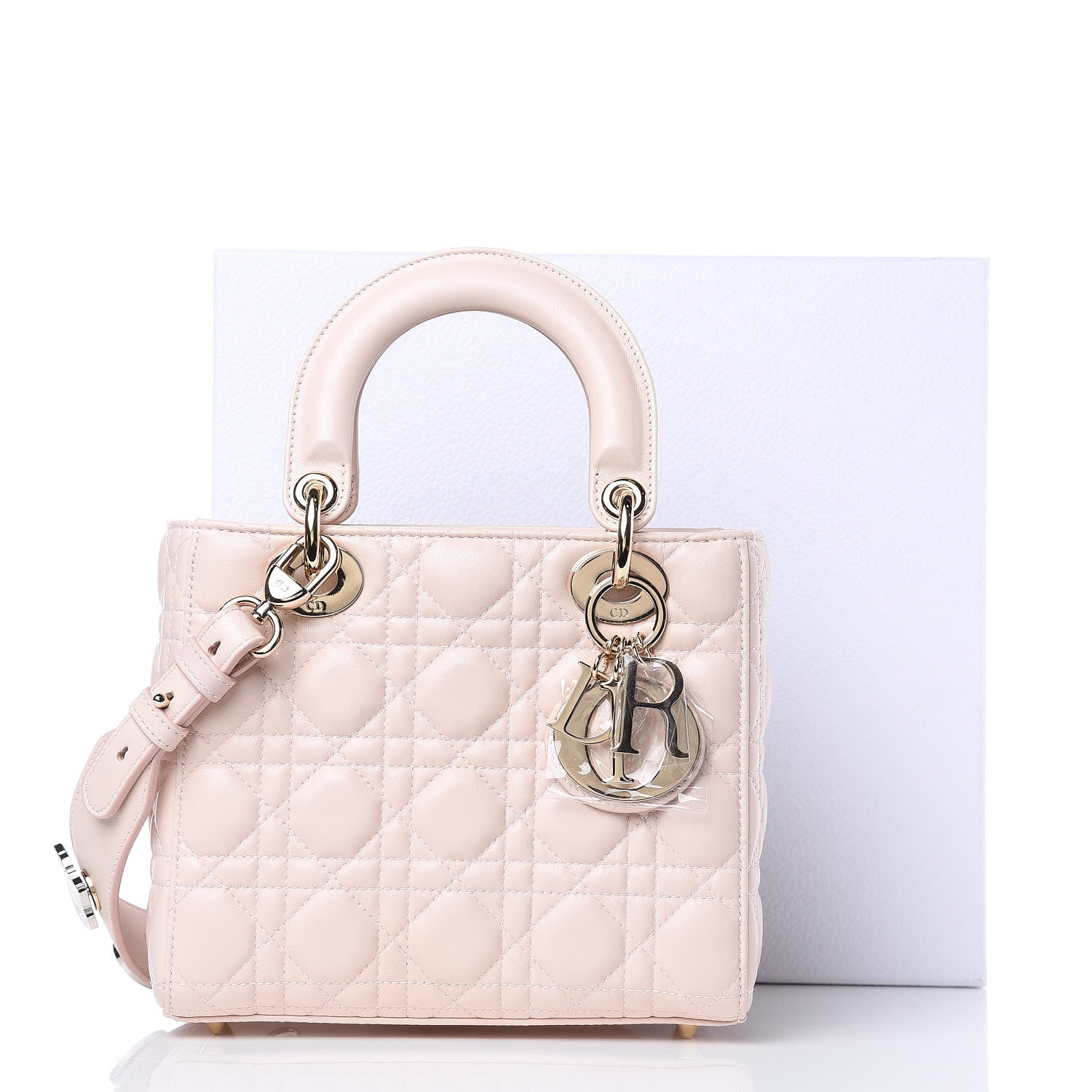 Christian Dior Lambskin Cannage Small Lucky Badges My Lady Dior Pink 10 of 10