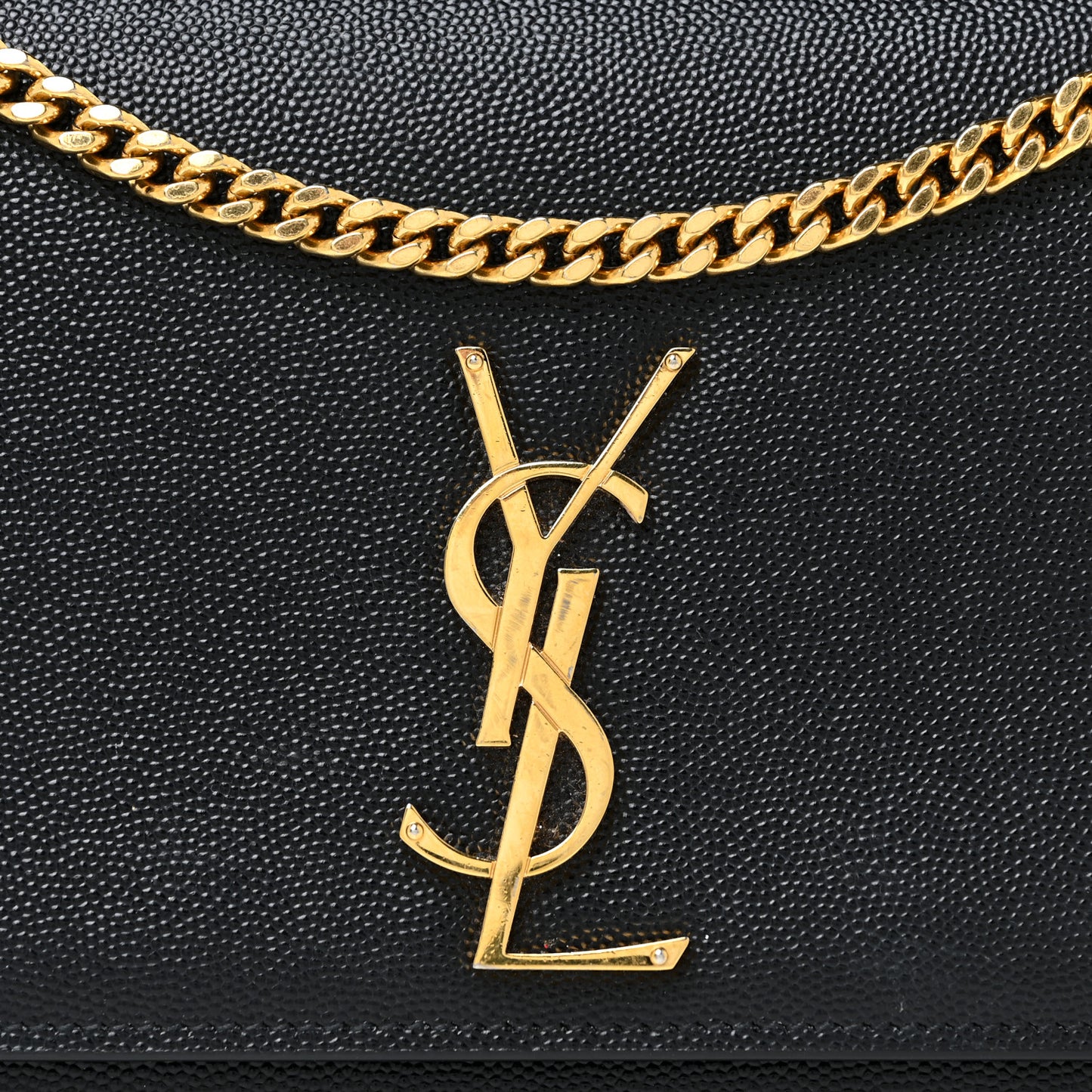 Grain De Poudre Medium Classic Monogram Kate Satchel Black