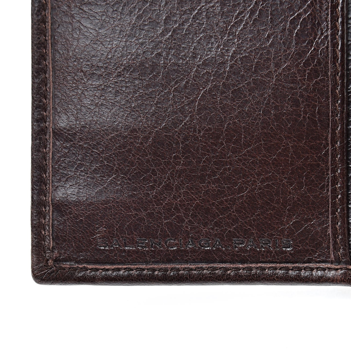 Agneau Giant 12 Gold Hardware Money Wallet Cigare Fonce