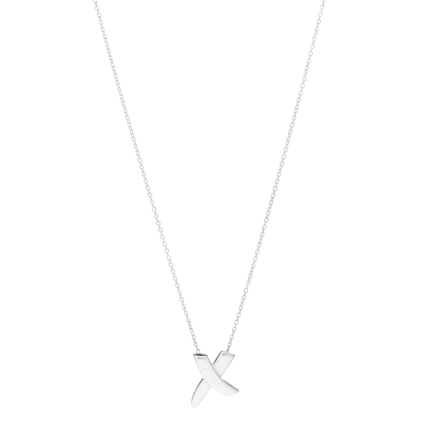 Tiffany Sterling Silver Paloma Picasso Graffiti X Pendant Necklace 1 of 6