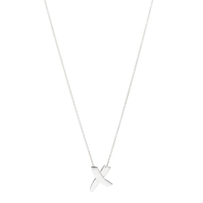 Tiffany Sterling Silver Paloma Picasso Graffiti X Pendant Necklace 1 of 6