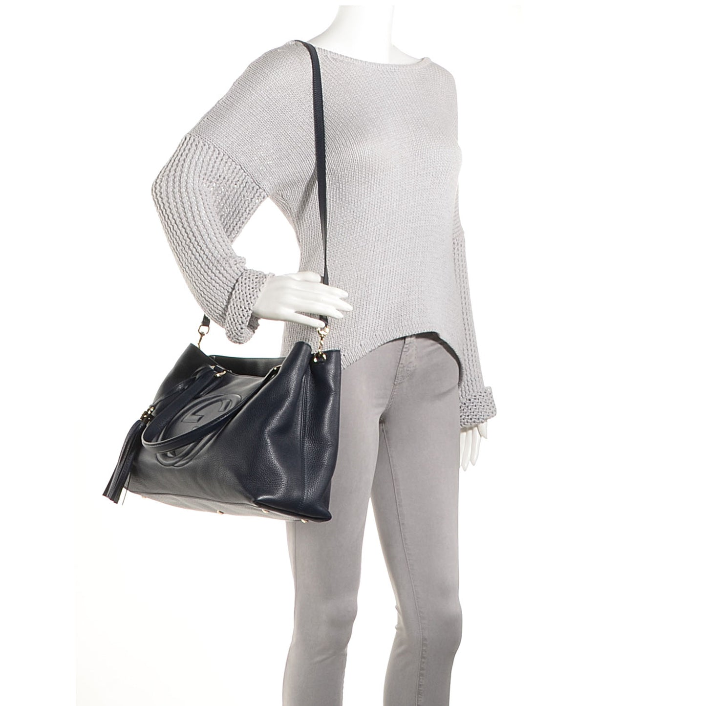 Cellarius Calfskin Medium Soho Working Tote Blue