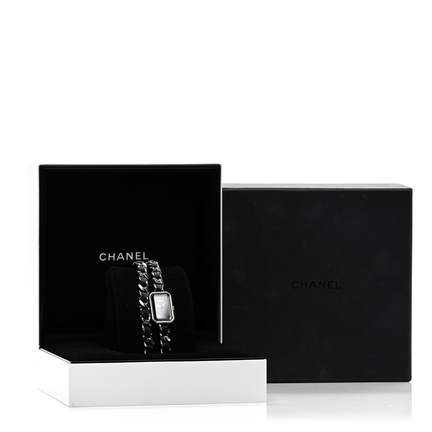 Chanel Stainless Steel Lambskin 16mm Premiere Rock Triple Row Quartz Watch Black 5 of 5