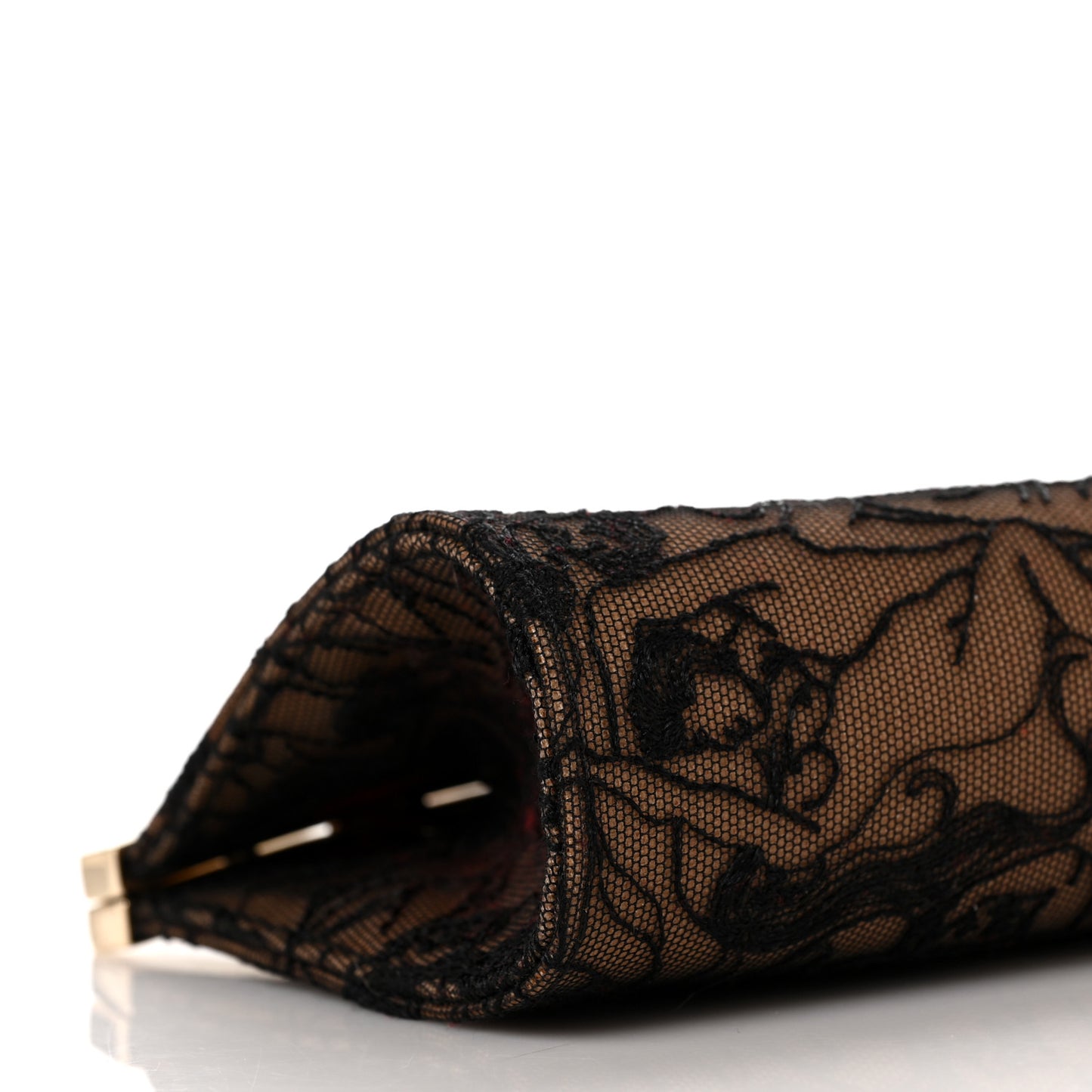 Dentelle Touze Palmette Clutch Black