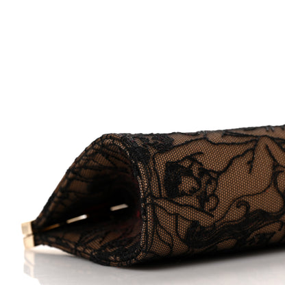 Christian Louboutin Dentelle Touze Palmette Clutch Black 6 of 7