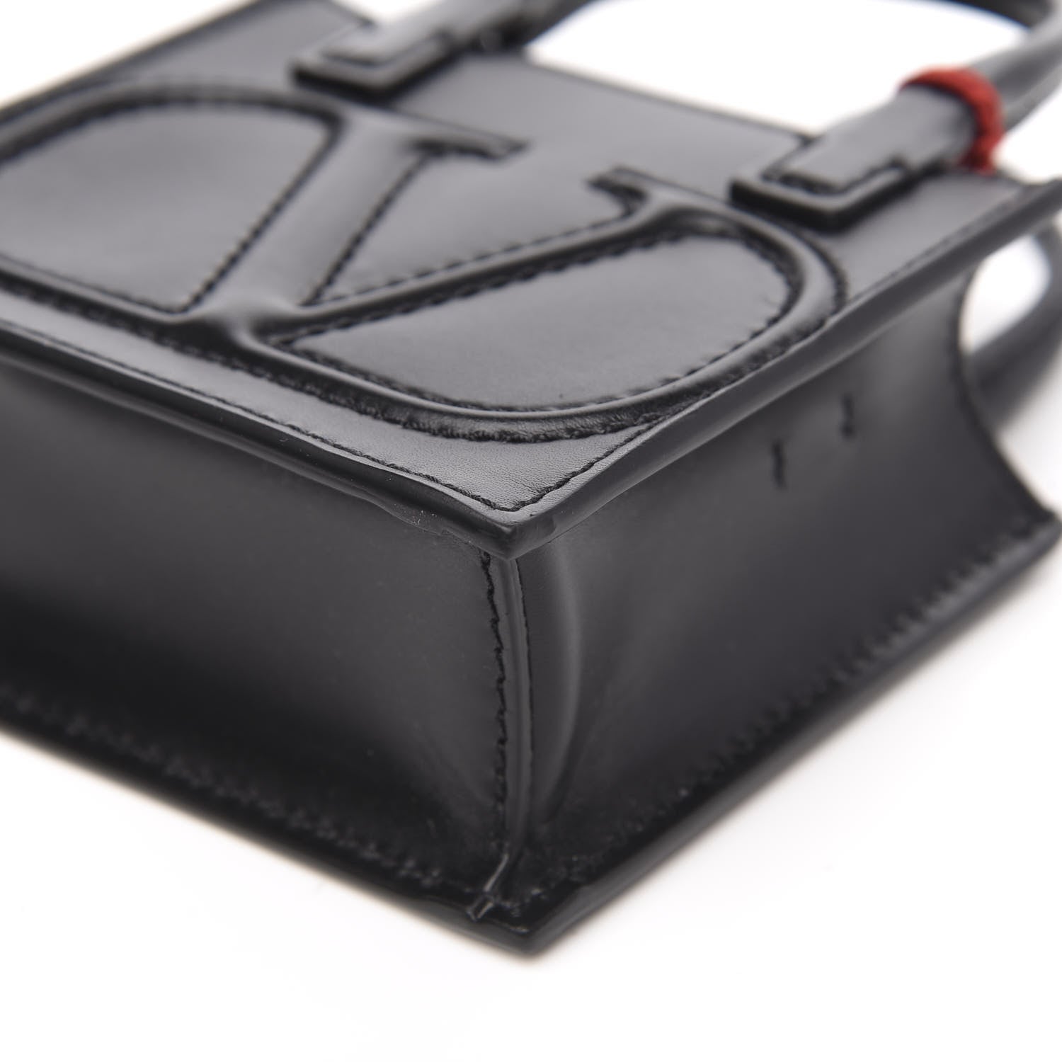 Valentino Garavani Calfskin VLogo Micro Walk Tote Black 8 of 10
