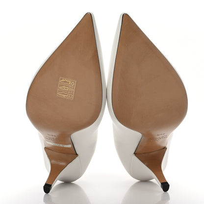 Valentino Garavani Eco Leather VLTN 70mm Sock Booties 38.5 White Black 5 of 7