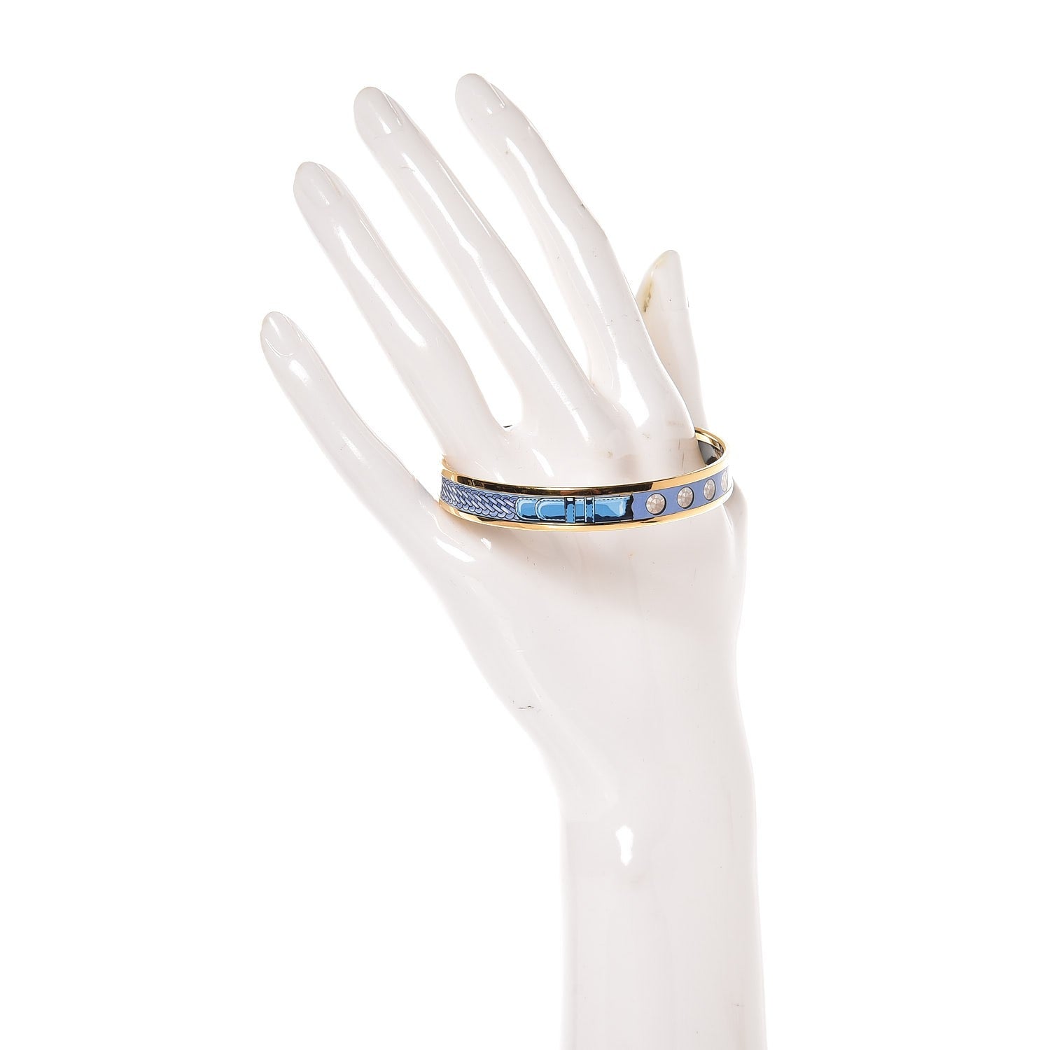 Hermes Enamel Printed Narrow Bracelet 62 2 of 5