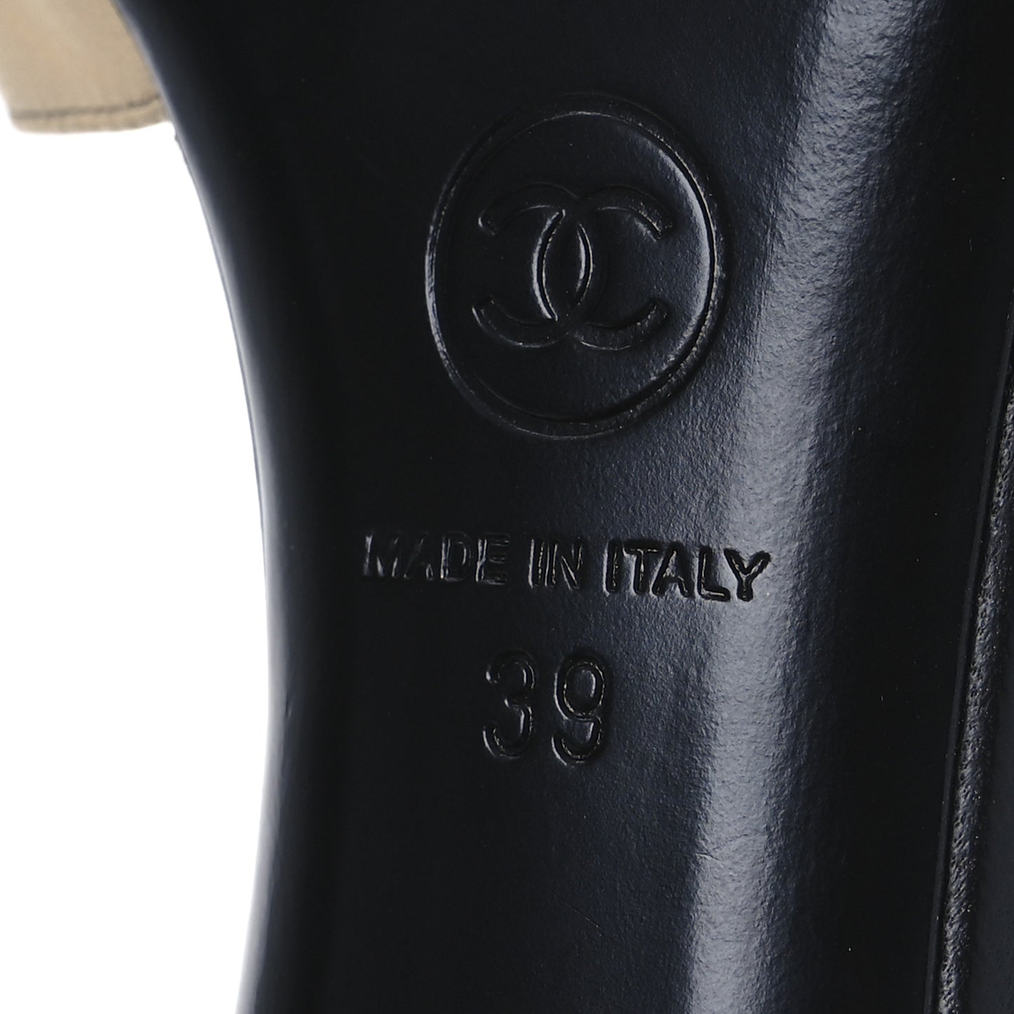 Lambskin Peep Toe Sandals 39 Beige Black