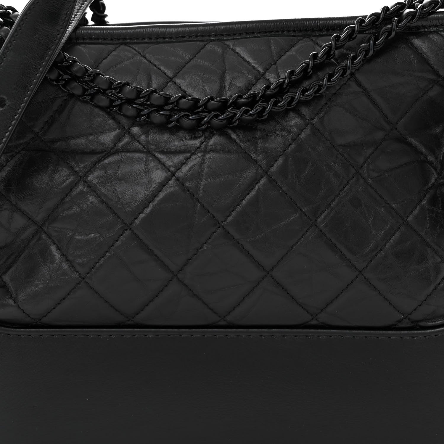Chanel Aged Calfskin Quilted Medium Gabrielle Hobo So Black 8 of 10