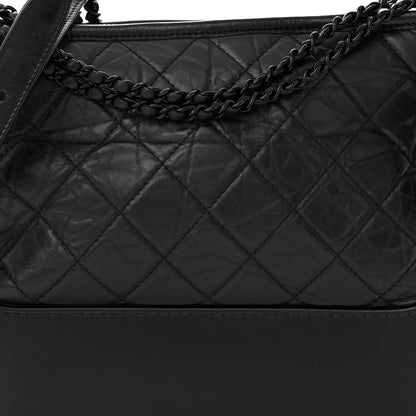 Chanel Aged Calfskin Quilted Medium Gabrielle Hobo So Black 8 of 10