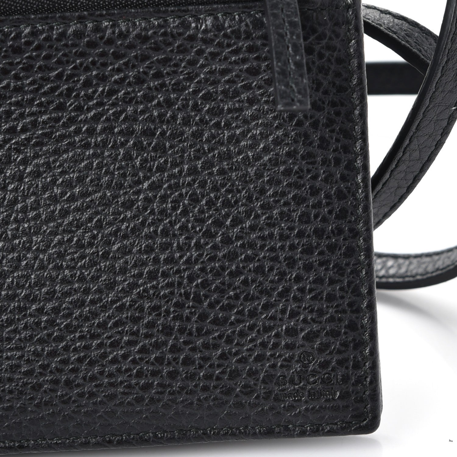 Gucci Dollar Calfskin Mini Swing Wallet Bag Black 7 of 8
