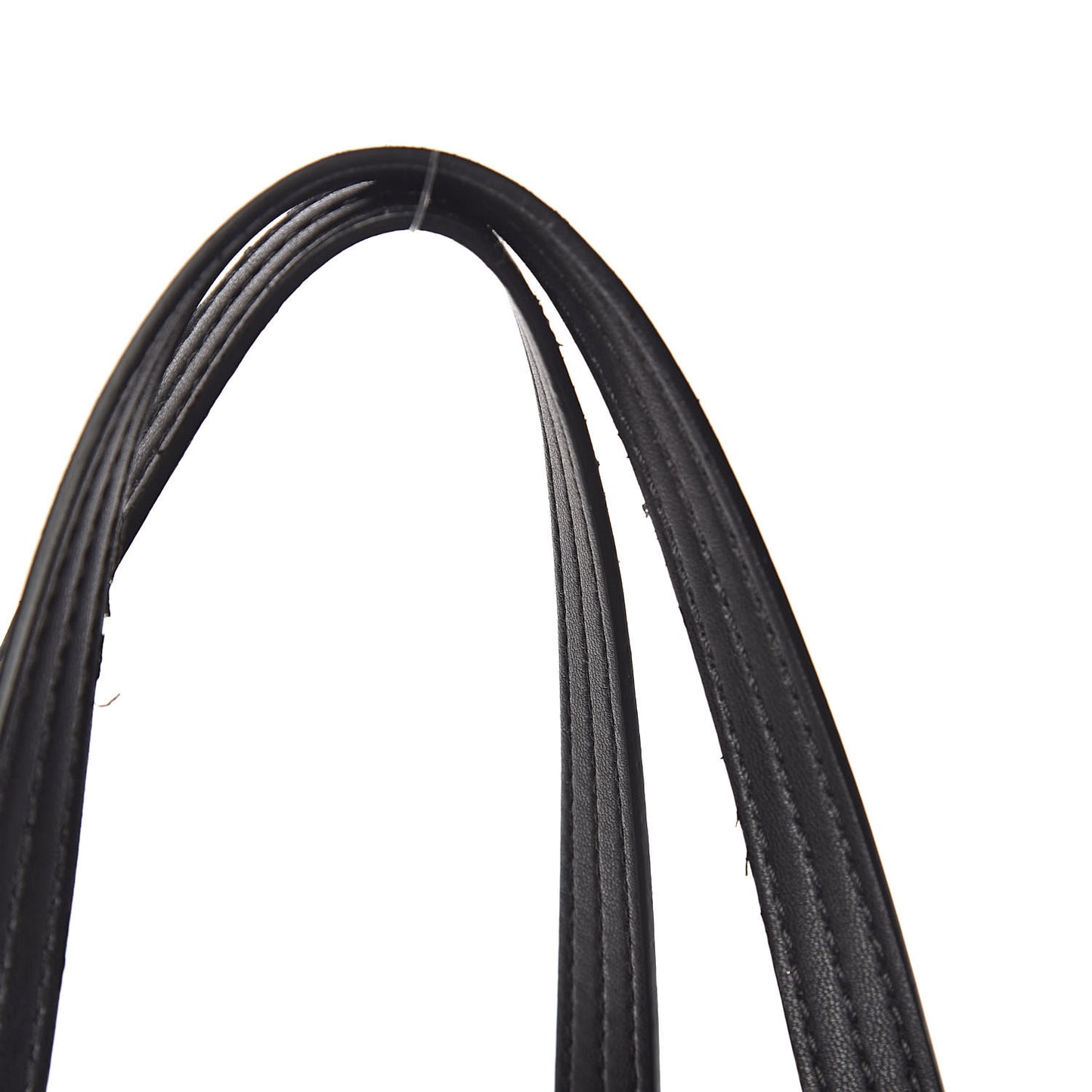 Rubber Effect Canvas Quilted Duo Shopper Tote Black