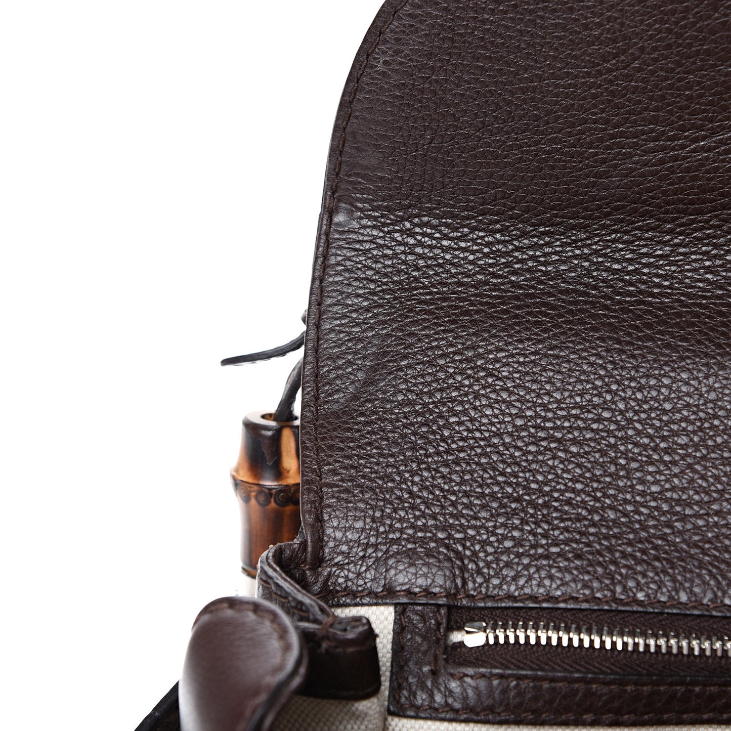 Monogram Medium New Bamboo Top Handle Bag Dark Brown