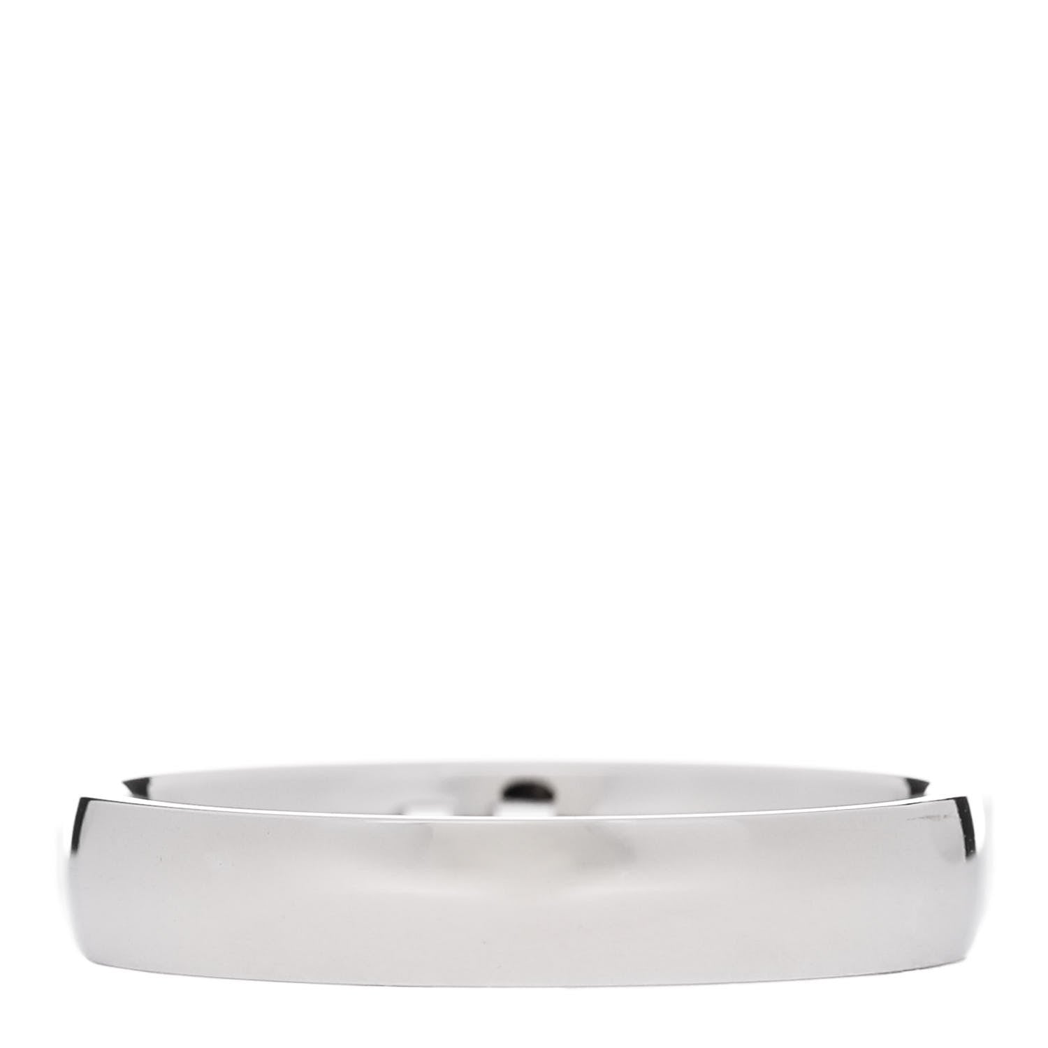 Hermes 18K White Gold Diamond Ever Herakles Wedding Band Ring 55 7.25 3 of 5