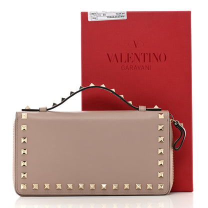 Valentino Garavani Vitello Rockstud Top Handle Travel Wallet Poudre 8 of 8