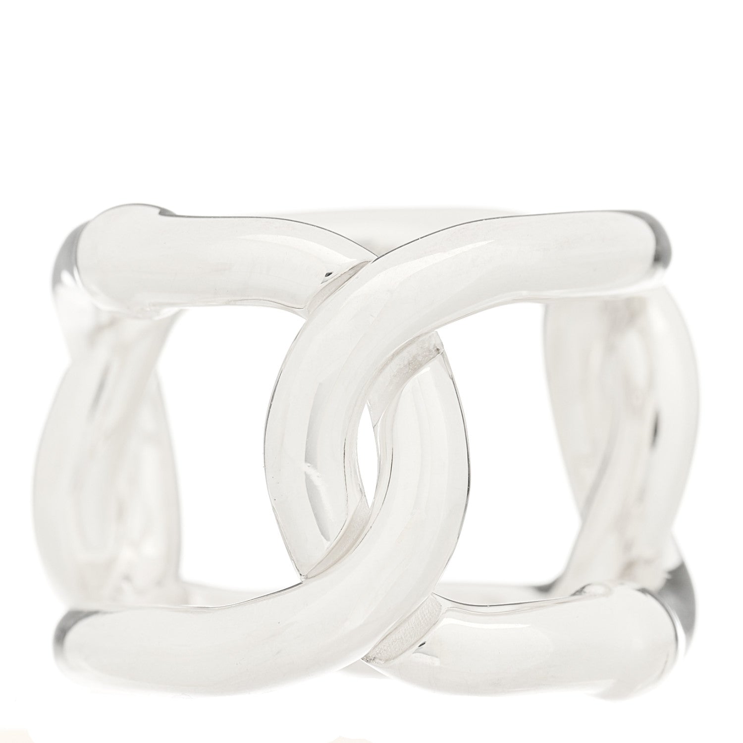 Bottega Veneta Sterling Silver Link Band Ring 53 6.5 1 of 5