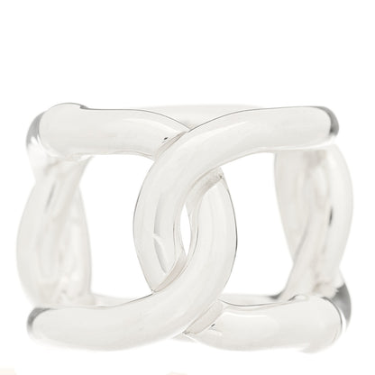 Bottega Veneta Sterling Silver Link Band Ring 53 6.5 1 of 5