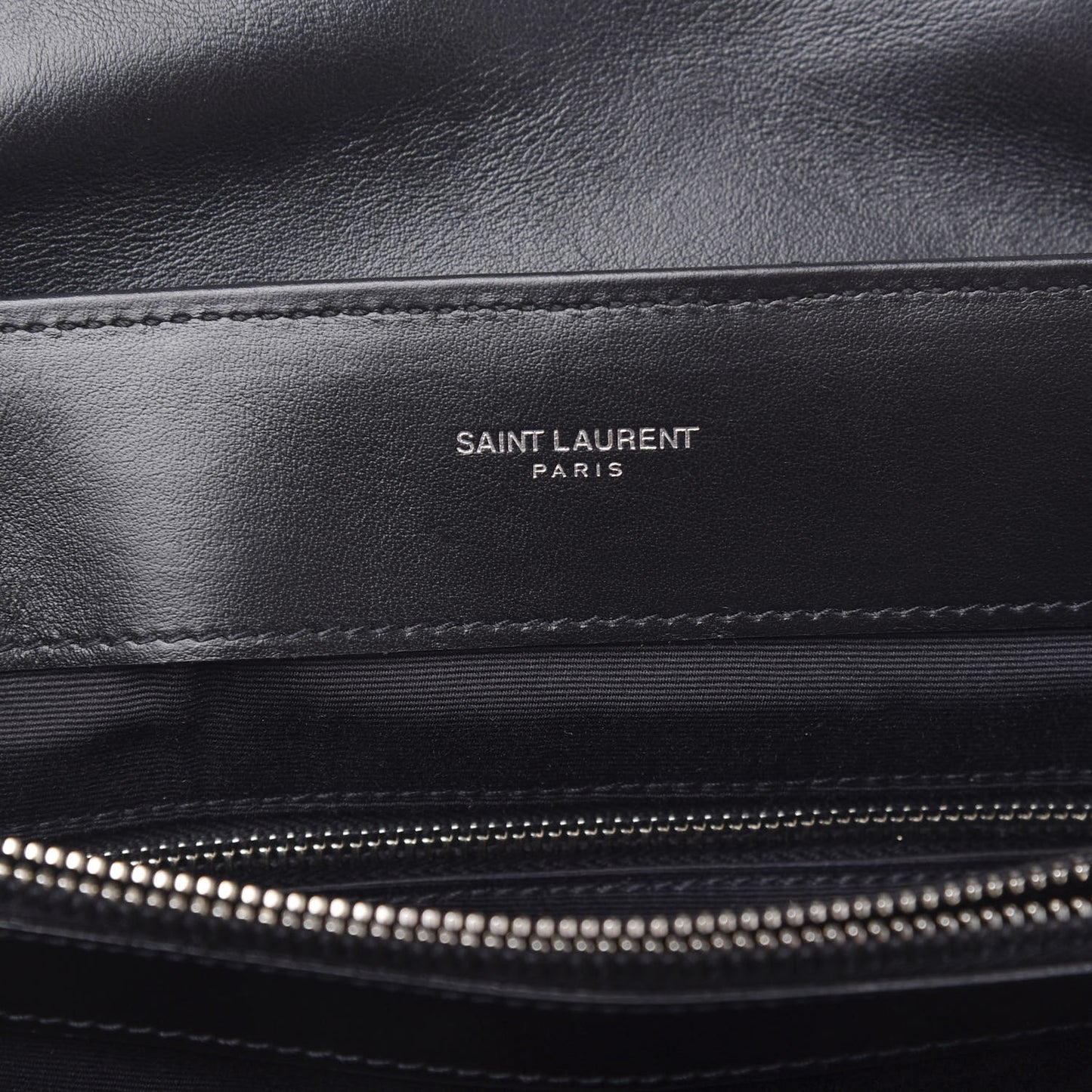 Calfskin Y Quilted Monogram Medium Loulou Chain Satchel Black